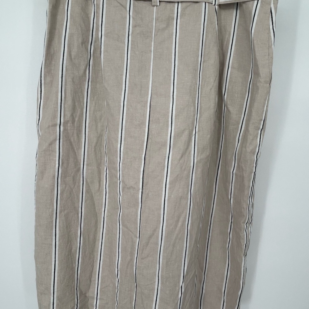 Banana Republic Beige‎ Striped Midi Skirt - Picture 3 of 4